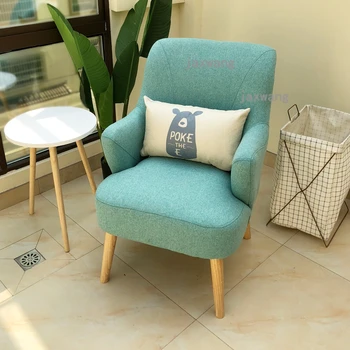 Тканевые стулья для гостиной Nordic Leisure, балкон для Ленивого отдыха, Односпальный диван, мебель для домашней спальни, Маленькое кресло со спинкой дивана