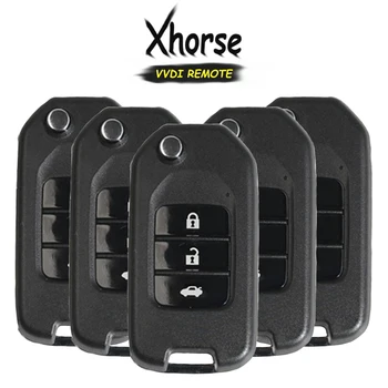KEYECU 5x (Английская версия) Xhorse Wireless DS Style 3-Кнопочный Универсальный дистанционный Ключ для инструмента VVDI Key, серия X004