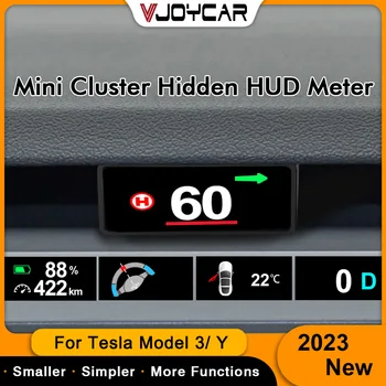 Новый скрытый HUD для Tesla Model 3 Model Y, выделенный головной дисплей температуры батареи. Спидометр для автомобильных аксессуаров TESLA