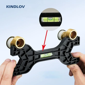 Многофункциональный двойной гаечный ключ KINDLOV с шестигранным ключом Spirit Level Установка аксессуаров для ремонта ванной комнаты Ручные инструменты для дома